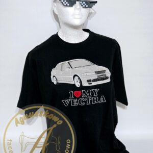 Koszulka Czarna T-Shirt JHK 150g – S, M, L, XL, XXL, XXXL – Opel Vectra B Sedan